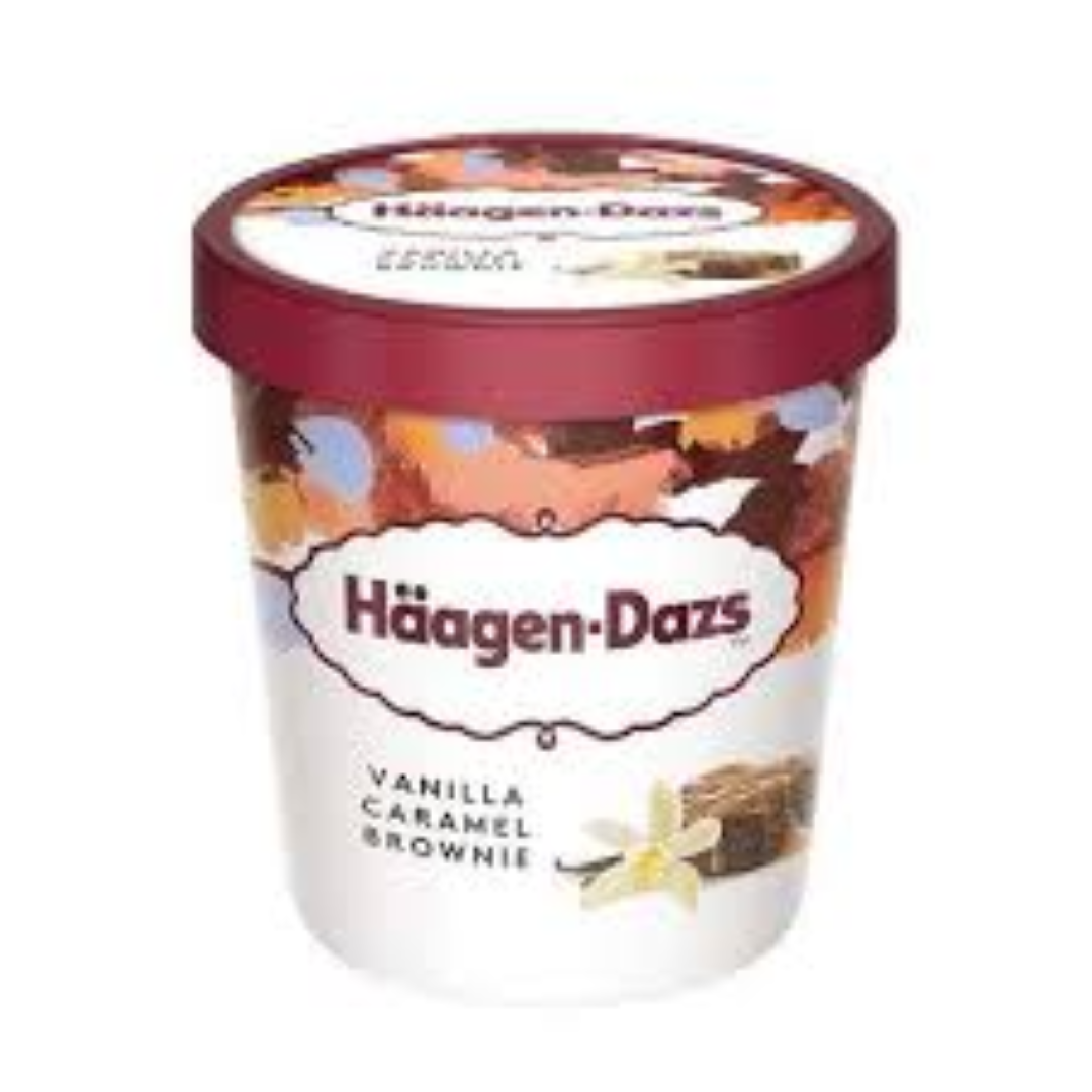 HAAGEN DASZ VANILLA CARMEL BROWNIE 500ML